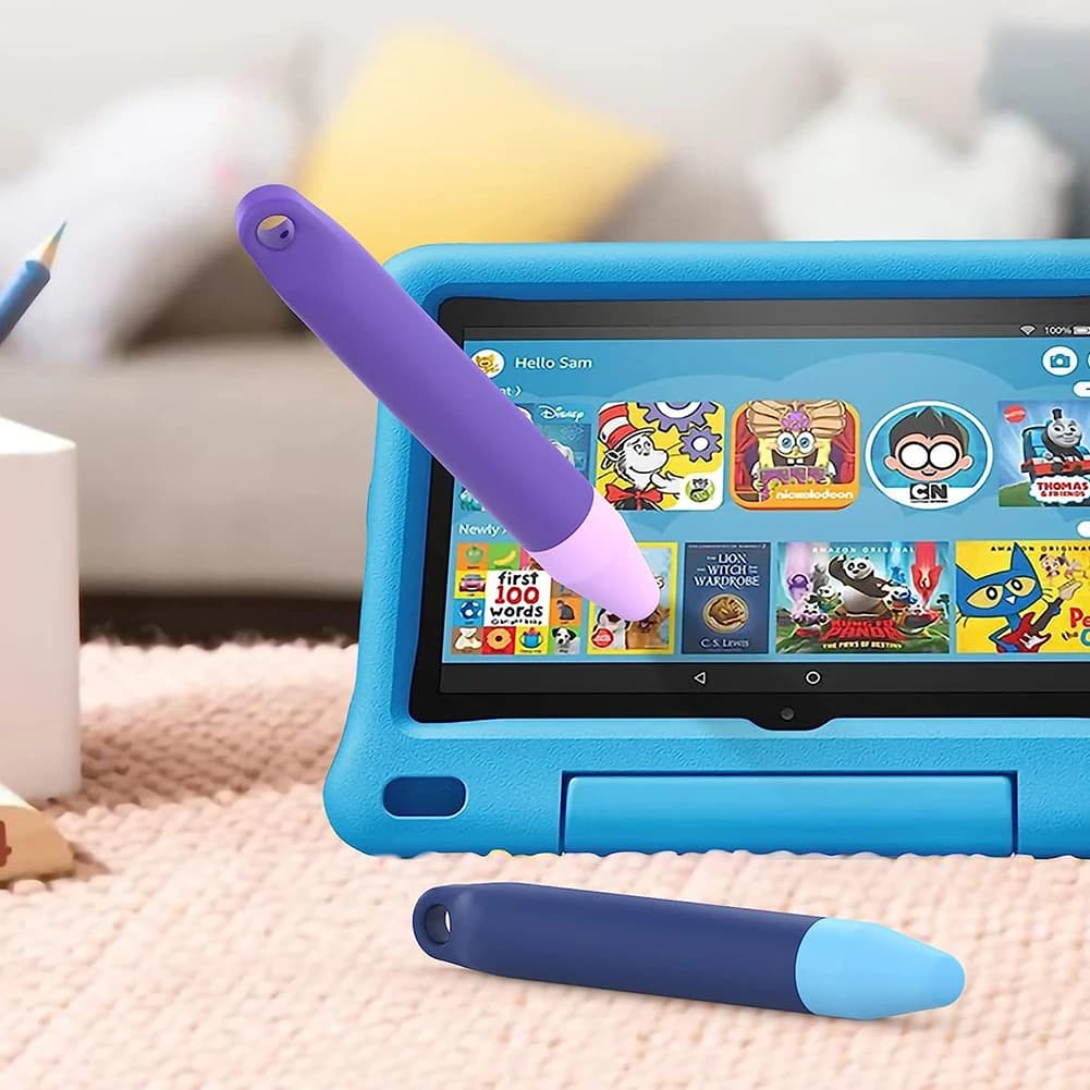 Penne Stilo Adatte ai Bambini, Anti-Rotolamento, Universali per Schermi Touch Capacitivi, Stilo per iPad e Amazon Fire Kids