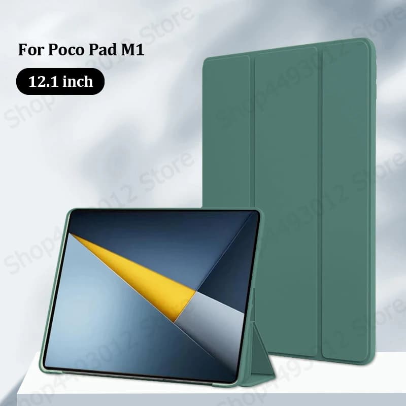 Per Poco Pad M1 Custodia da 12.1 pollici Trifold PU Leaher Morbido TPU Supporto Posteriore Tablet Borsette Per Funda xiaomi poco pad m1 caso coque 2025
