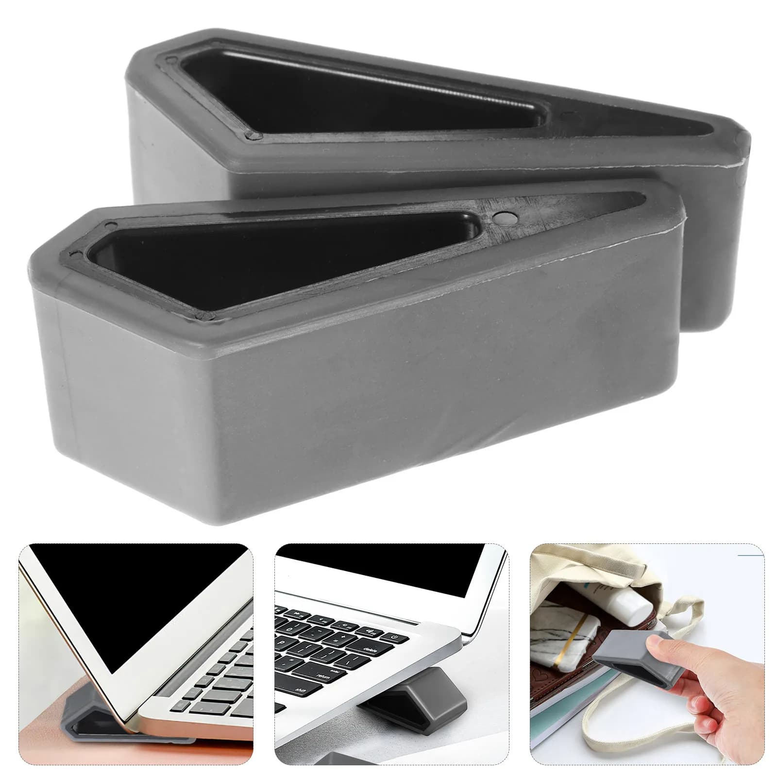 2Pcs Laptop Cooling Stand Holder Computer Riser Height Adjustable Desk Organizer Laptop Vertical Stand Computer Cooling Stands