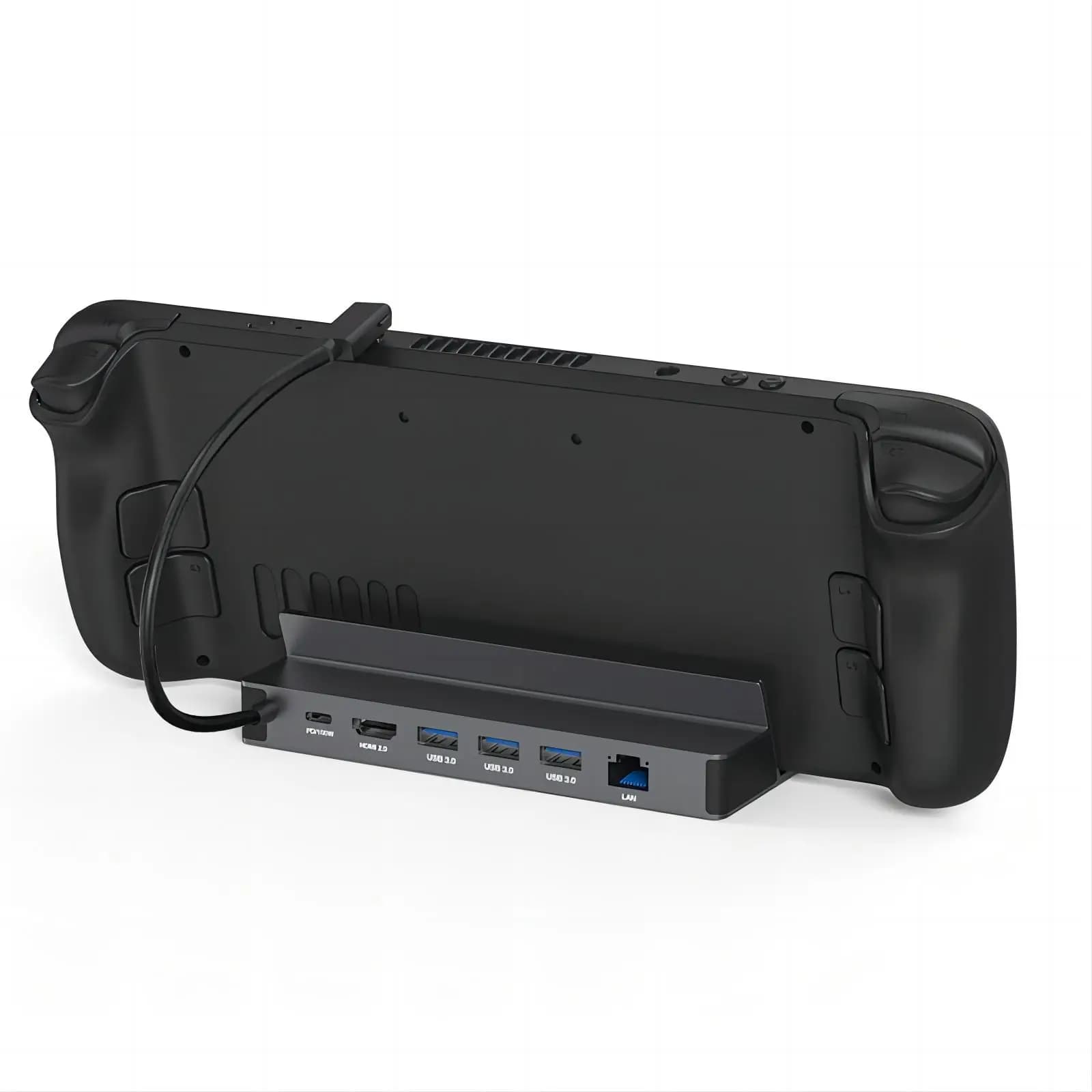 Docking station USB C 6 in 1 per Steam Deck da tipo C a USB C HUB 4K60Hz 100Mbps Gigabit Ethernet PD 100W Adattatore hub USB 3.0