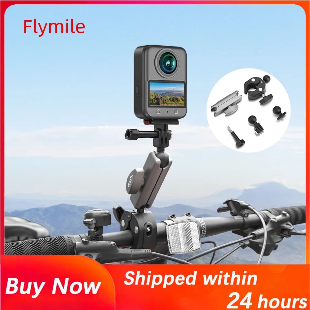 Supporto per bici, per DJI Osmo Nano/Action 6 5 Pro 4/Pocket 3/Insta360 Ace Pro 2/X5 X4 Accessori per fotocamera, Morsetto per manubrio moto