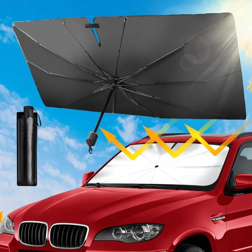 Ombrello parasole per auto ombrello parasole pieghevole protezione UV, protezione dell'isolamento termico della finestra anteriore dell'auto