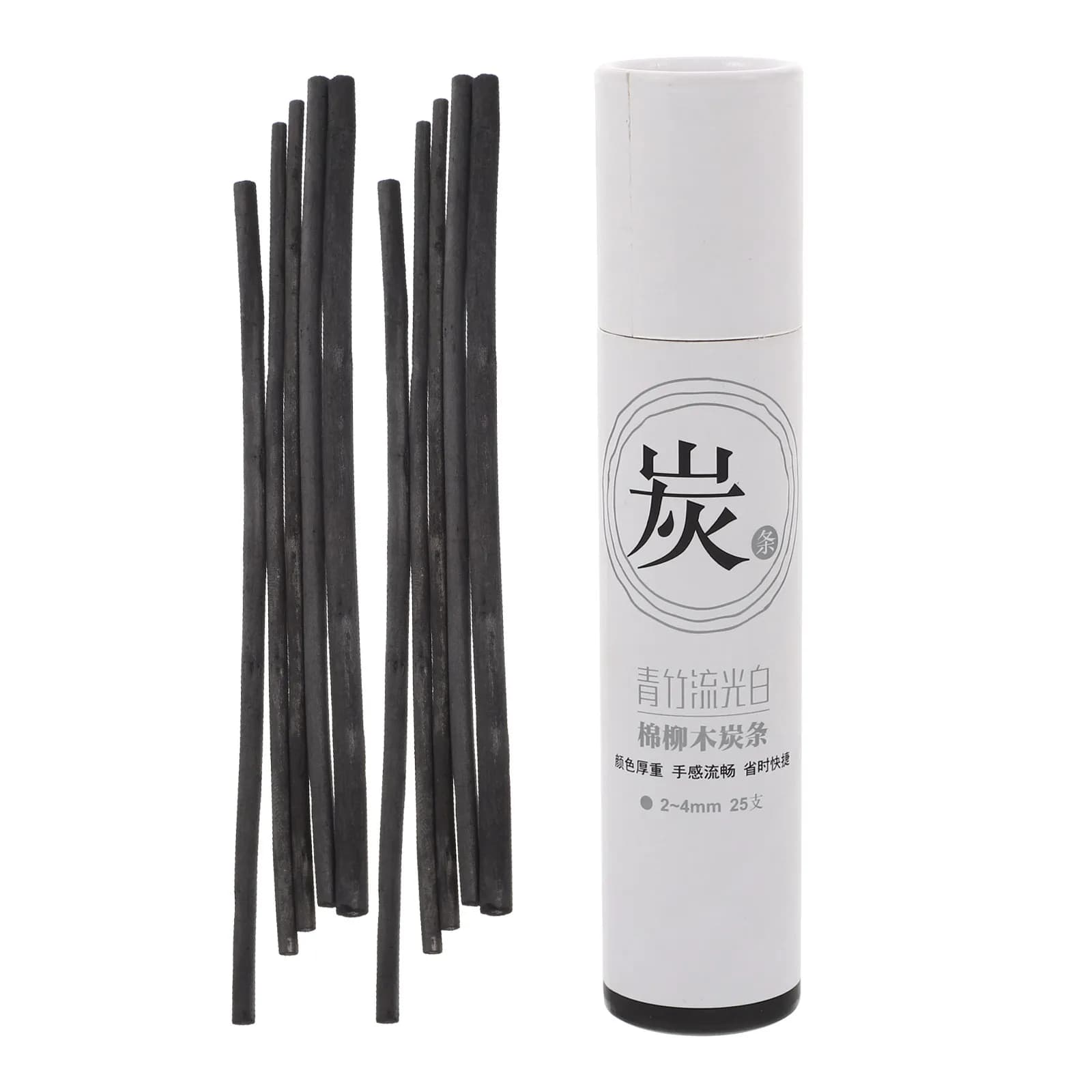 25 Pcs Compressed Charcoal Soft Drawing Supply Vine Medium Art Sticks Supplies Product