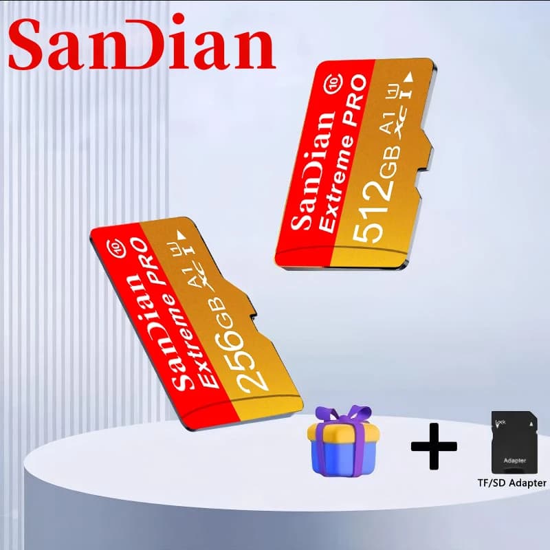 512GB High-Speed Memory Card Micro TF SD Card 256GB SD Cards 128GB TF Cards High Performance for Handheld Game/Laptop/Dash Cam/P