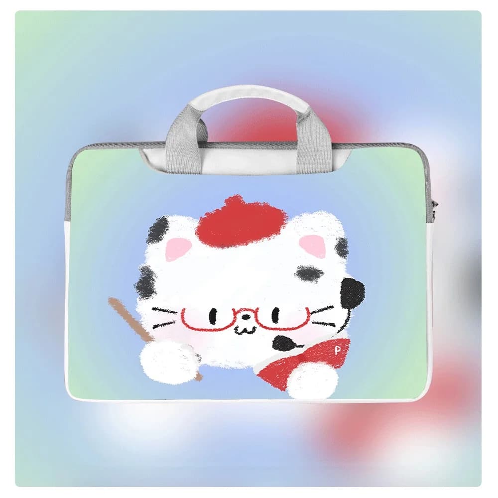 Borsa per Laptop con Animali Cartoon, Custodia Protettiva per Macbook 12 13 14 15 16 Pollici, Macbook Air, Asus, Huawei, Idea Regalo