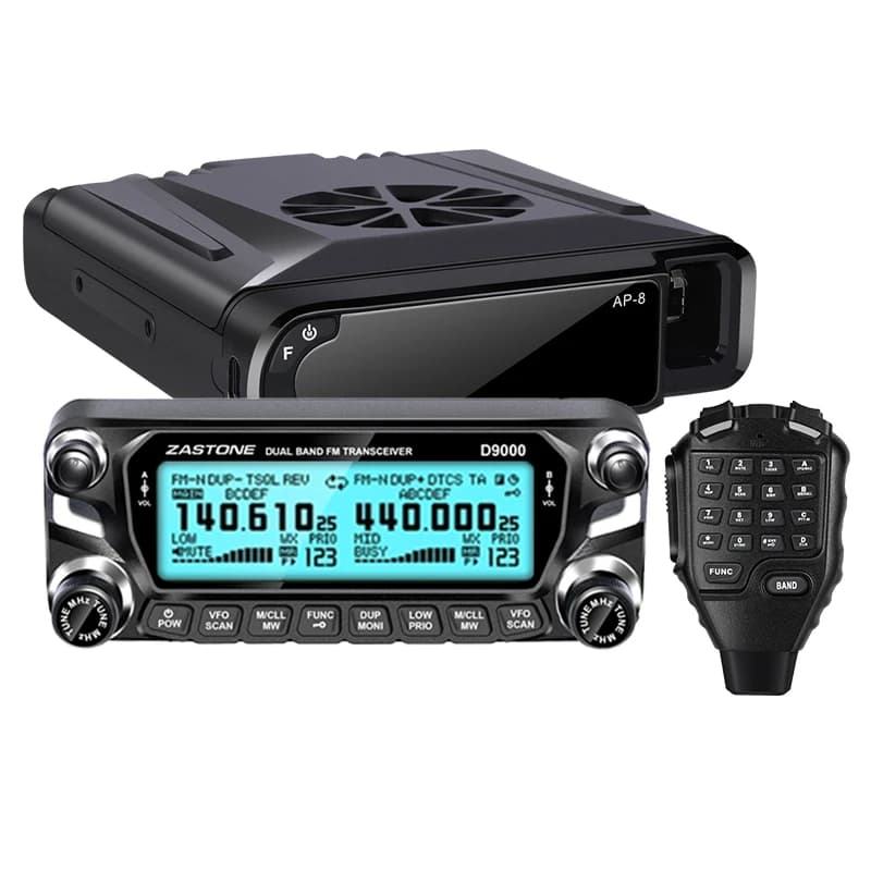ZASTONE D9000 Radio Veicolare Dual Band 50W con Pannello Staccabile e Ricevitore AM per Bande di Frequenza Aeree