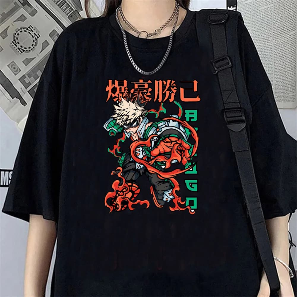 My Hero Academia t-shirt female harajuku aesthetic women kawaii korean clothes tshirt Pastel Pop Culture 2000s Retro Y2k