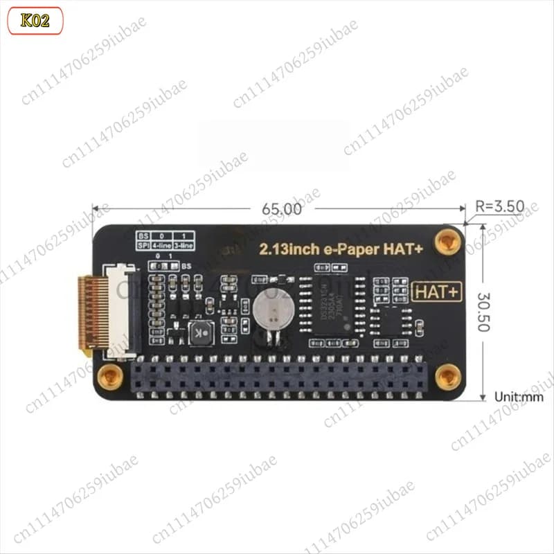 2.13 Inch E-Ink Display Module HAT 250x122 E-Paper Screen for Raspberry Pi Jetson Nano Sunrise X3 Mainboard