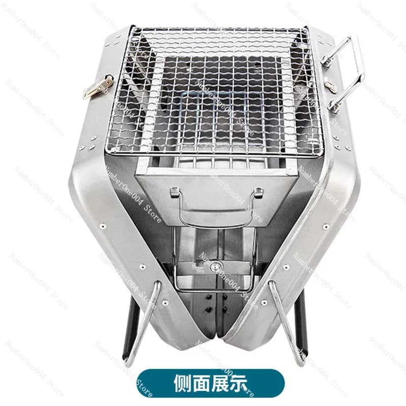 Foldable Carbon Grill for Open Barbecue, Camping Stove for Domestic Use, Balcony and Picnic