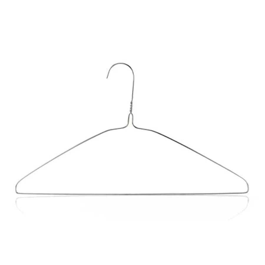 Silver Metal Wire Clothes Hangers 16inch 13 Gauge Clothes Garment Coat Hanger Pack