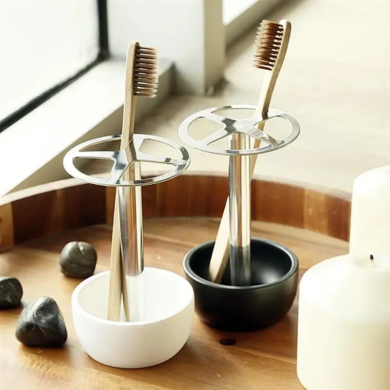 Bathroom Accessories Set Multifunction Toothbrush Base Stainless Steel Toothbrush holders Makeup Brush Organizer