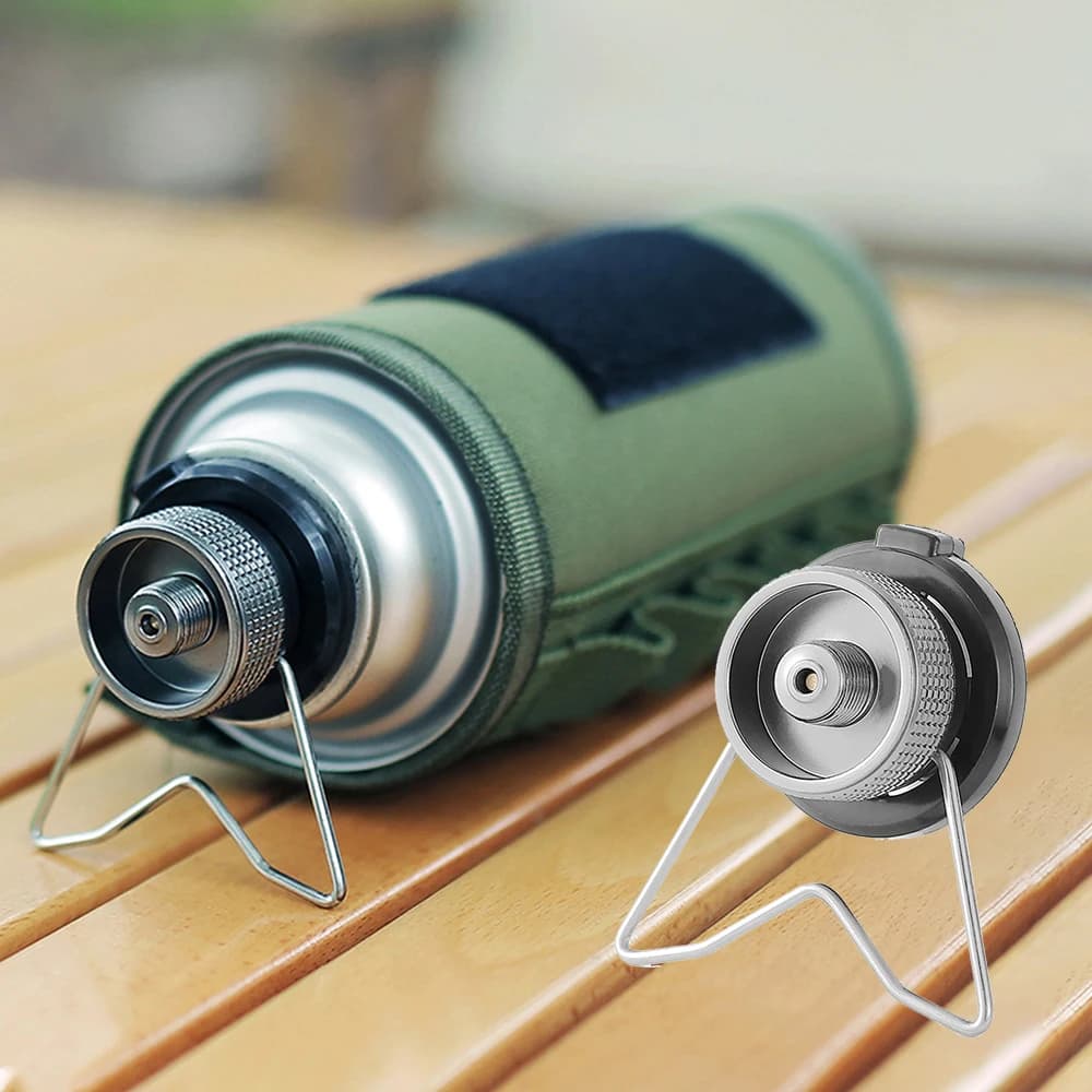 Butane adapter with Gas Butane conversion bracket for camping stove adapter for bottle with screw valve exit nozzle