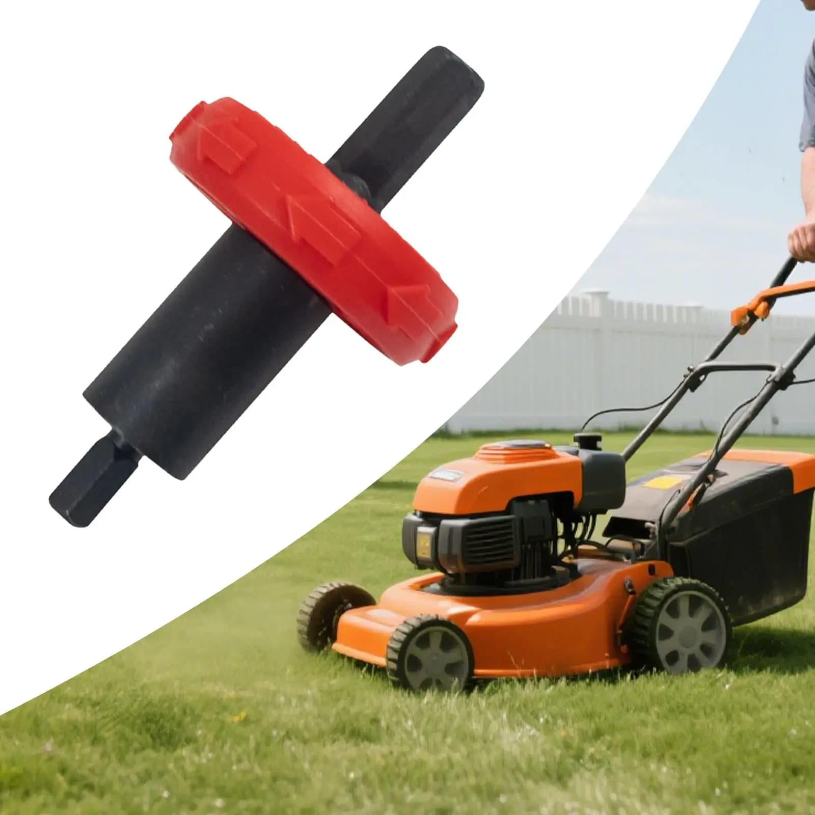 Wheeler Starter Adapter, Electric Trapano Tip, Black ABS Red 7cm, Detachor Spare Parts, Garden Grower, Blower