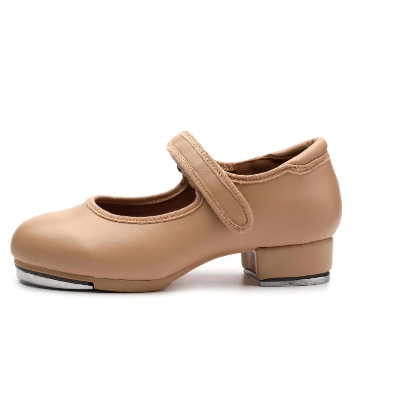 Scarpe da tap dance professionali da donna con cinturino in velcro, scarpe antiscivolo resistenti all'usura, scarpe da principessa eleganti e versatili per Halloween