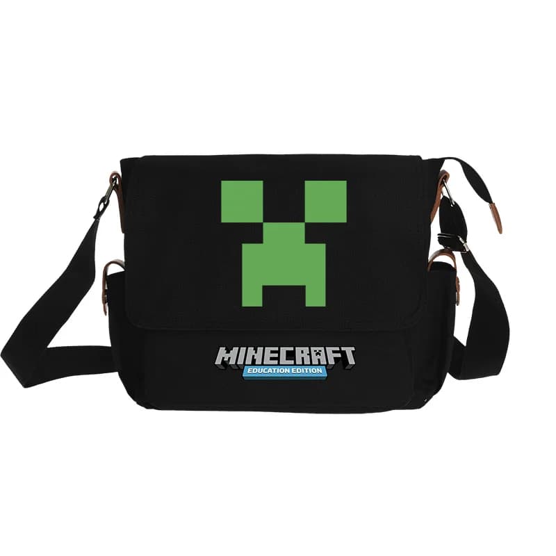 Borsa a Tracolla MyWorld, Zaino Monospalla MC Creeper Enderman, Accessori per Gaming, Zaino Studenti, Casual in Tessuto Oxford