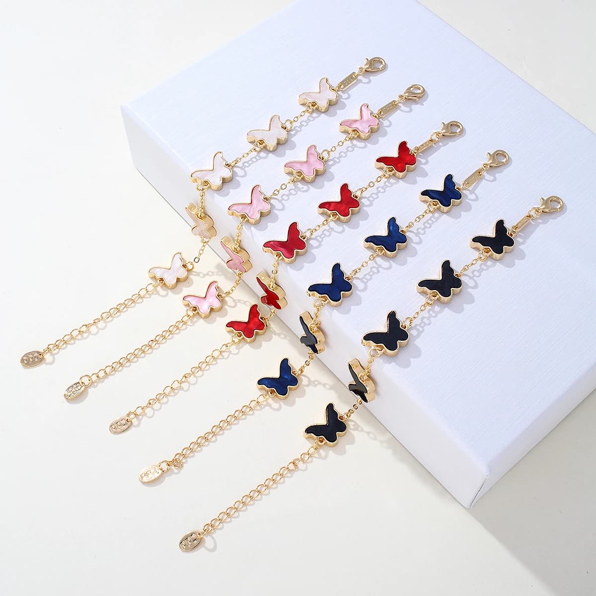 Nuovi colori di moda braccialetto di fascino della farfalla dolce per le donne gioielli della catena del polso delle ragazze braccialetti della cavigliera della spiaggia di estate regali del partito