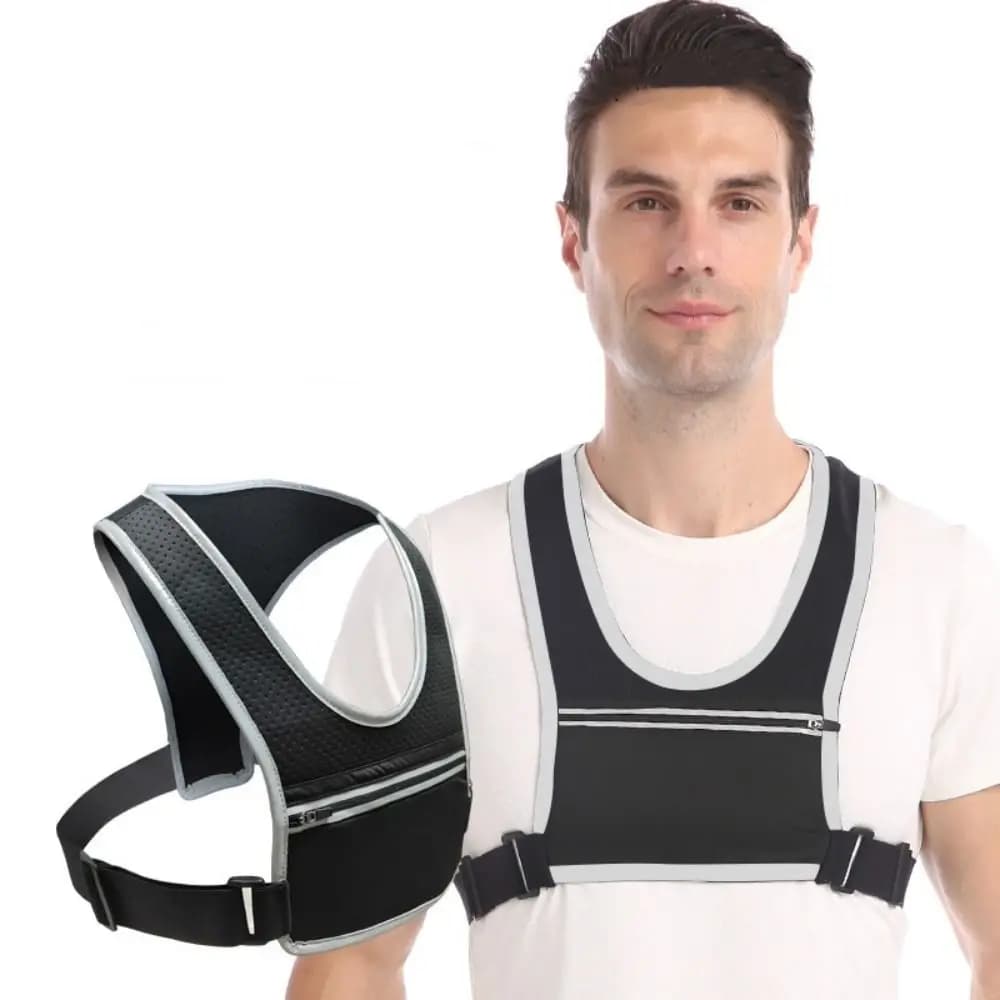 New Men's and Women's Running Waist Bag, Reflective Hydrating Backpack with Bottle Door, Sporty Vest for Hiking, Walking and Fitness