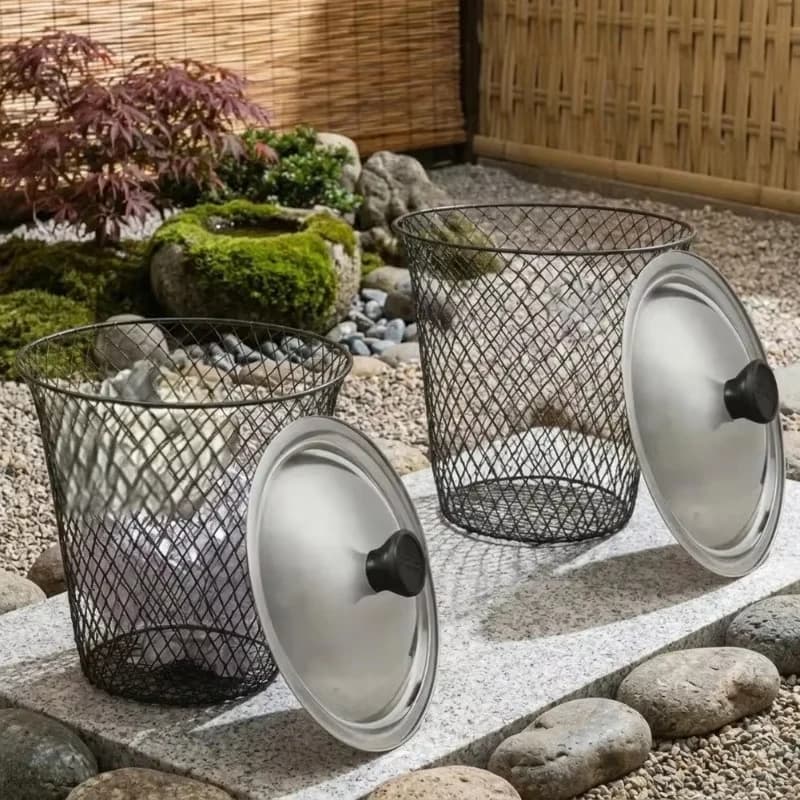 1/2pcs Worm Composter with Lid Metal Mesh In-Ground Bin Nutrient Supply Kitchen Scraps Garden Waste Harvesting Urban Farming