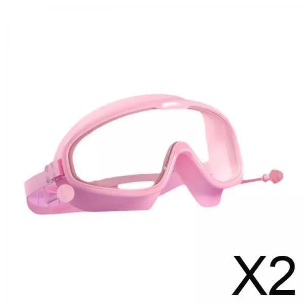 Swimwear with wide view with earplugs Professional swim glasses Adjustable strap for outdoor pool training