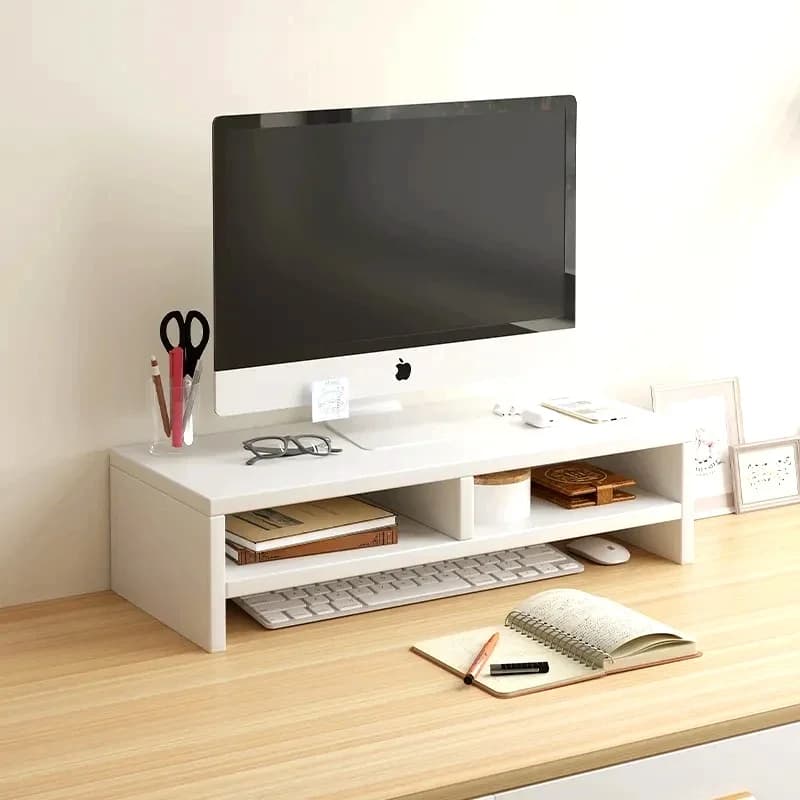 Monitor Riser Stand - Ergonomic Laptop Stand Desk Organizer Keyboard Storage