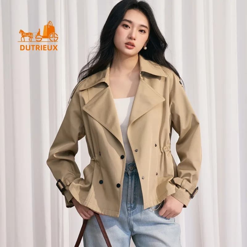 Nuovo Trench Corto Comodo da Donna Primavera-Autunno 2026, Giacca Casual e Versatile per Donna