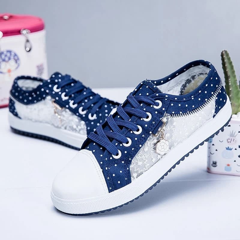 2022 nuove ragazze di arrivo scarpe estive sneakers basse traspiranti in mesh studenti scarpe basse stampa scarpe Casual da donna sandalo da donna