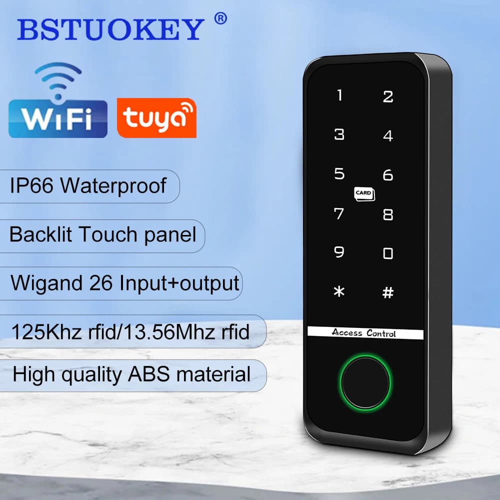Tuya Smart Fingerprint Door Lock Tastiera Wifi Impermeabile IP66 Cancello esterno Passcode RFID Card App Keyless Entry Serratura elettrica