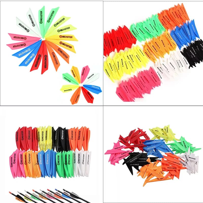 ACCMOS Air Groove Freccia Piume Alette di gomma utilizzate per arco Freccia Alberi Tiro Caccia Tiro con l'arco Accessori 1,89 pollici, 50 pezzi