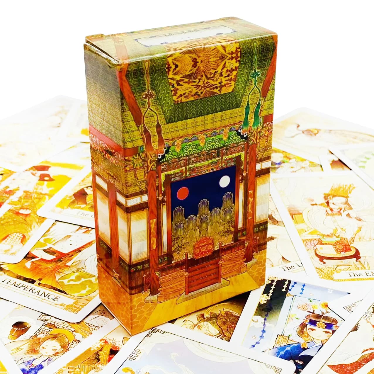 Carte dei Tarocchi Retro Court 78 pezzi, mazzo di tarocchi in stile cinese, design classico per principianti e professionisti, perfetto per la divinazione e come regalo.