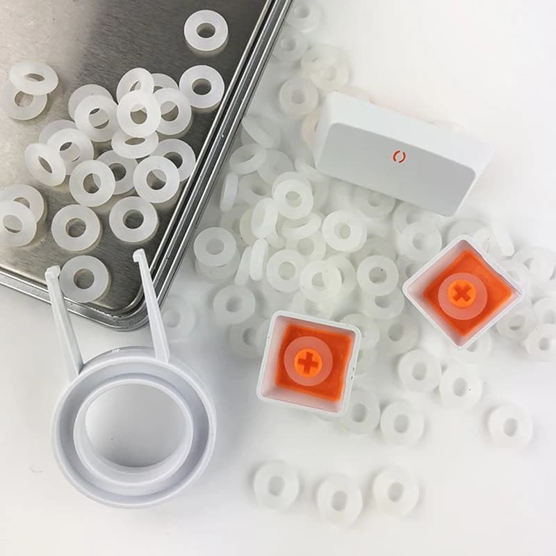 120 pz Gomma O Ring Interruttore Ammortizzatori Ammortizzatore Silenzio Sotto Tappi Chiave Per Mx Tastiera Meccanica Trasparente Rosso Nero