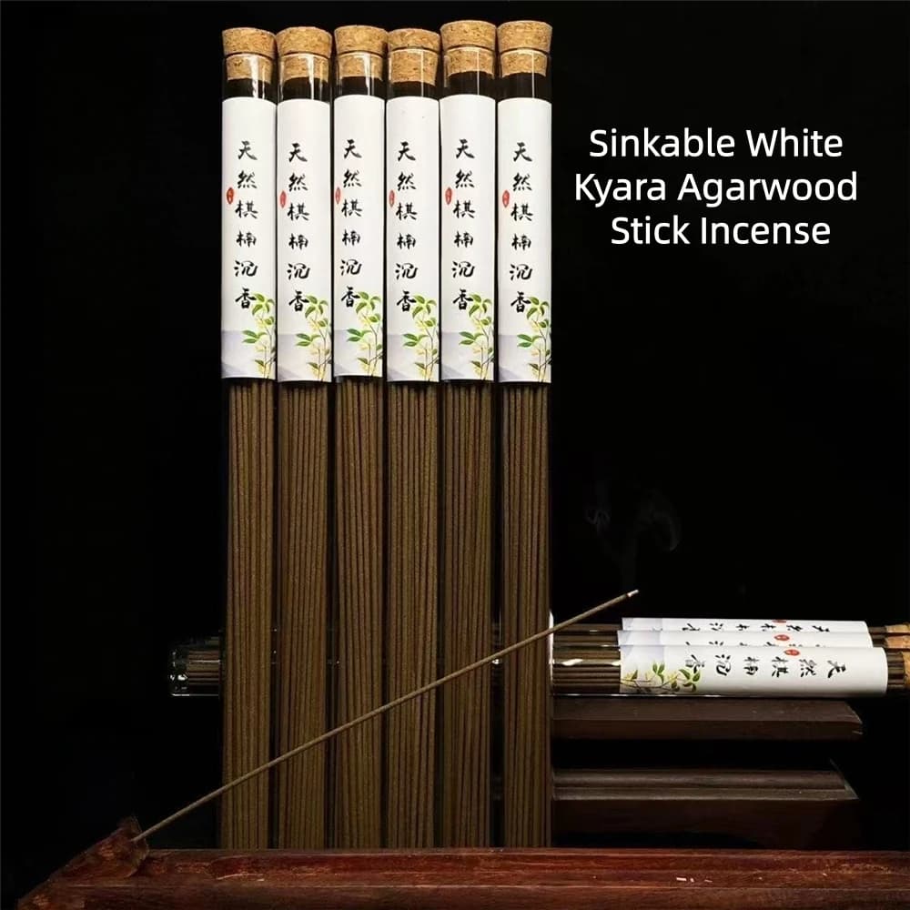 Bastoncini d'Incenso Kyara Bianco Affidabile all'Acqua, Materiale Naturale di Kyara Bianca, Incenso per Casa e Meditazione, Bastoncini d'Incenso Oud