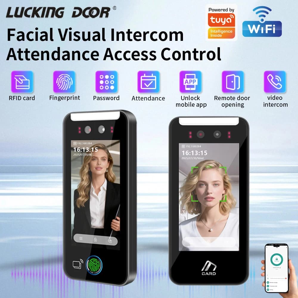 5inch Face RFID Access Control System Kit APP Smart Door Lock Electronic Gate Opener Home Video Door Bell Ai520KS