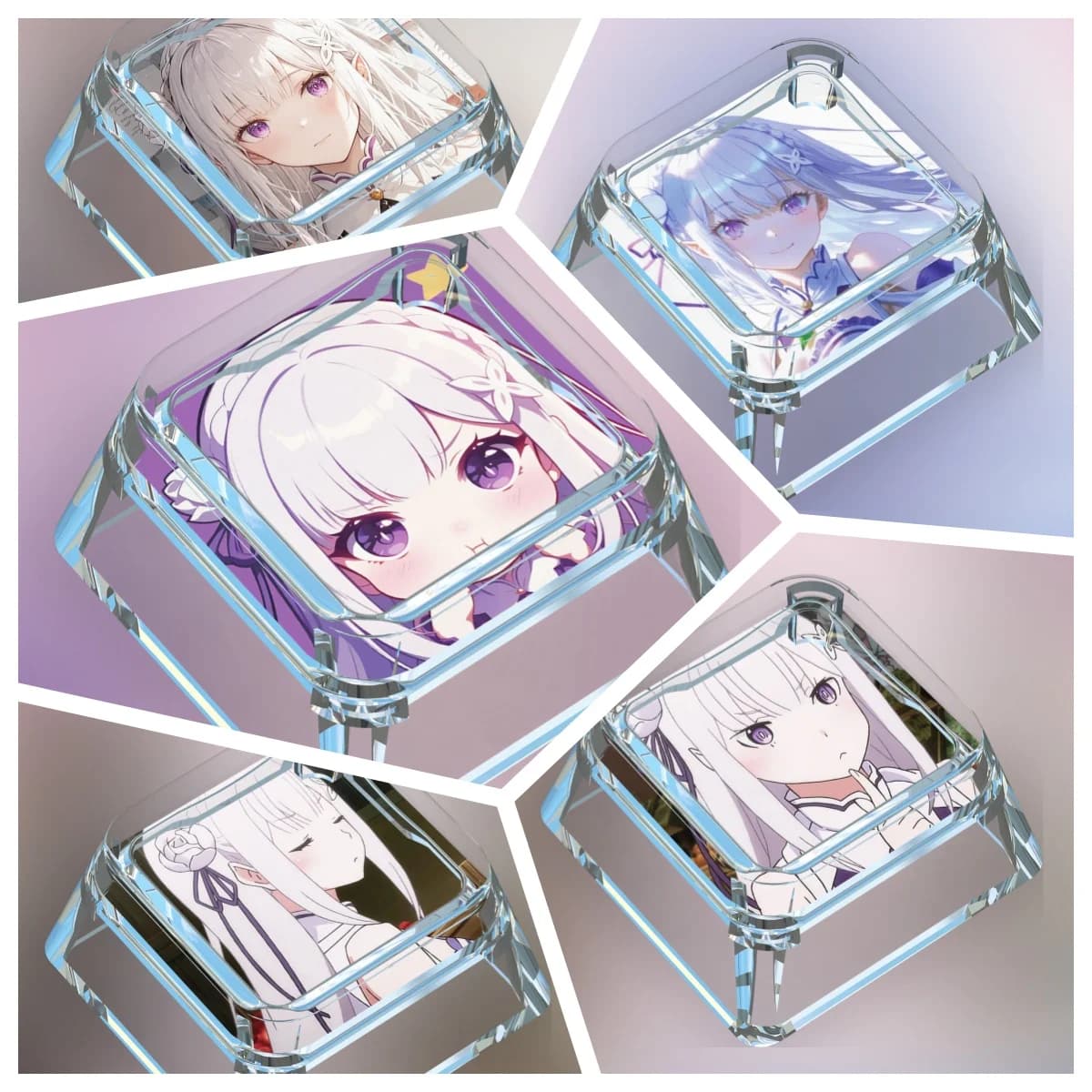 Keycap Creativo Amelia per Tastiera Meccanica, Trasparente e Personalizzato, Regalo ACG
