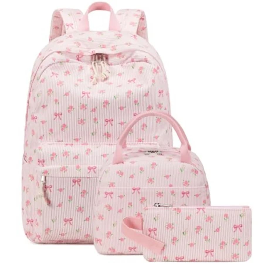 BTOOP School Backpacks for Teen Girls Bookbags Lightweight Backpack School Bags Set with Lunch Box Pencil Case