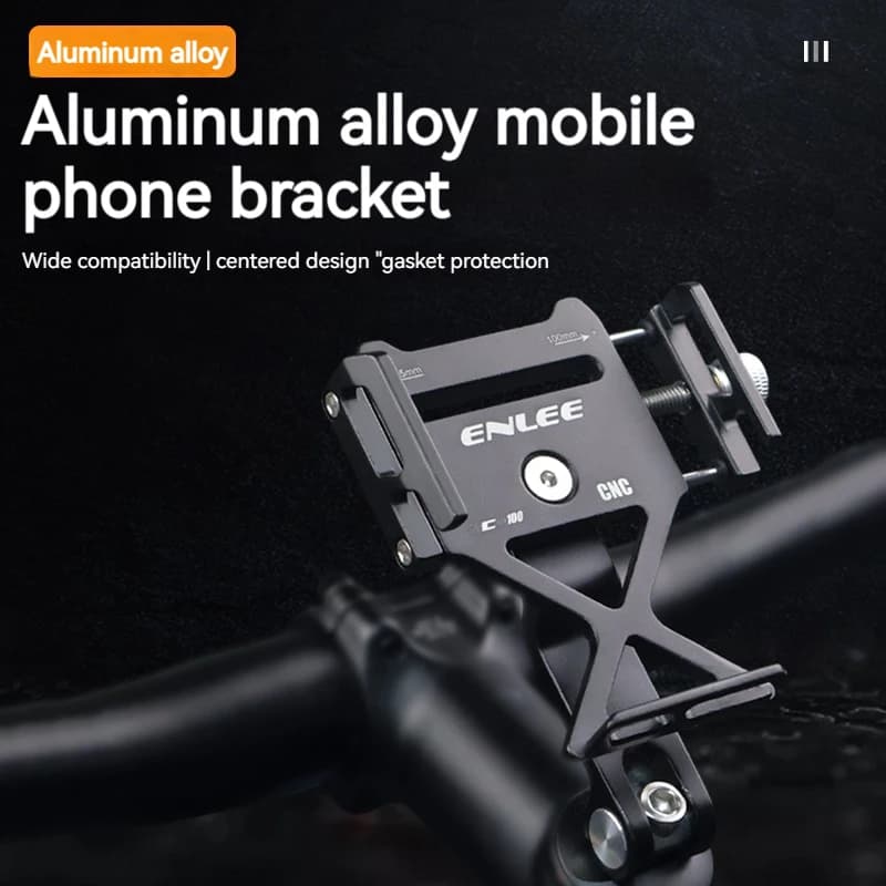 Supporto per cellulare per moto ENLEE per tutti i telefoni supporto universale per manubrio per bici supporto per bicicletta in lega di alluminio per bicicletta