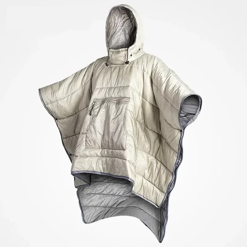 Poncho da viaggio invernale con trapunta calda da campeggio impermeabile per dormire unisex portatile facile da riporre all'aperto nuovo