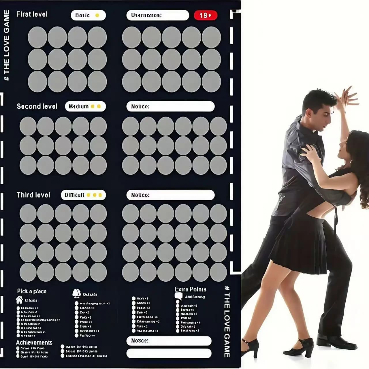 Gioco del sesso di coppia Posizione del sesso Scratch Board Poster Data Notte Camera da letto Scratch off Poster Gioco d'amore per giocattoli sessuali per adulti