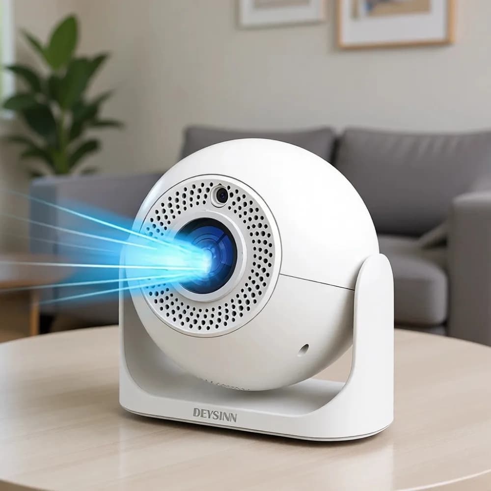 Mini Proiettore WiFi Bluetooth 4K con Rotazione a 180 Gradi, Autofocus, Correzione Keystone, App Integrate e Altoparlante