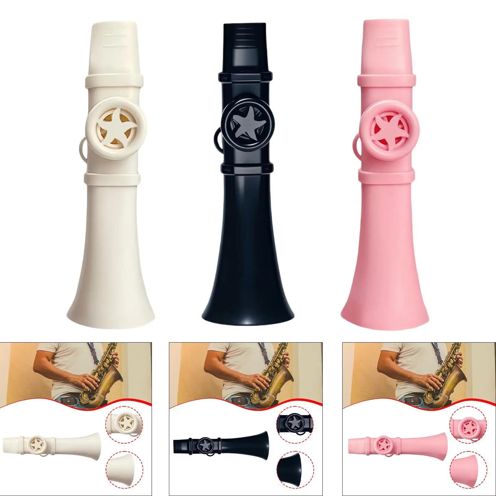 Kazoo per bambini e adulti Regalo liscio e compatto per gli amanti della musica per chitarra, ukulele, violino, pianoforte Strumento musicale facile da imparare
