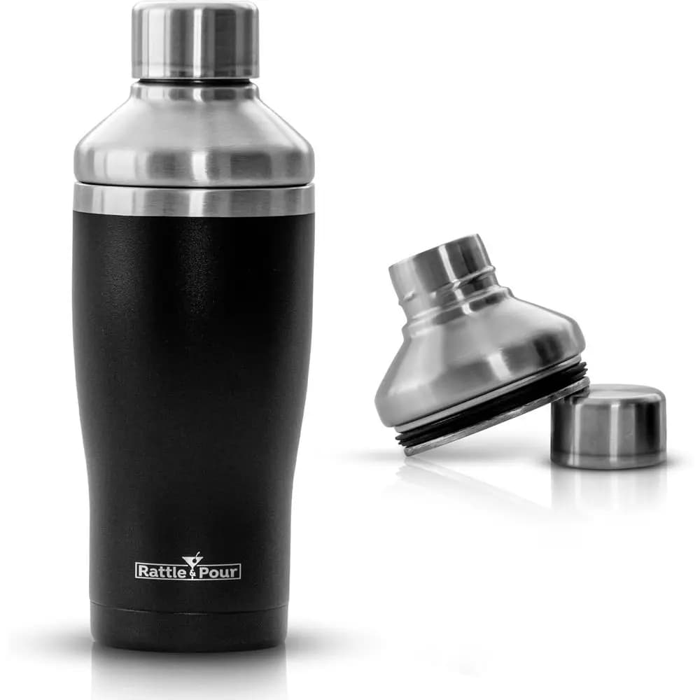 Shaker per Cocktail in Acciaio Inox a Doppia Parete Isolata, Mixer per Bevande, Accessori Perfetti per Bar per Preparare Cocktail