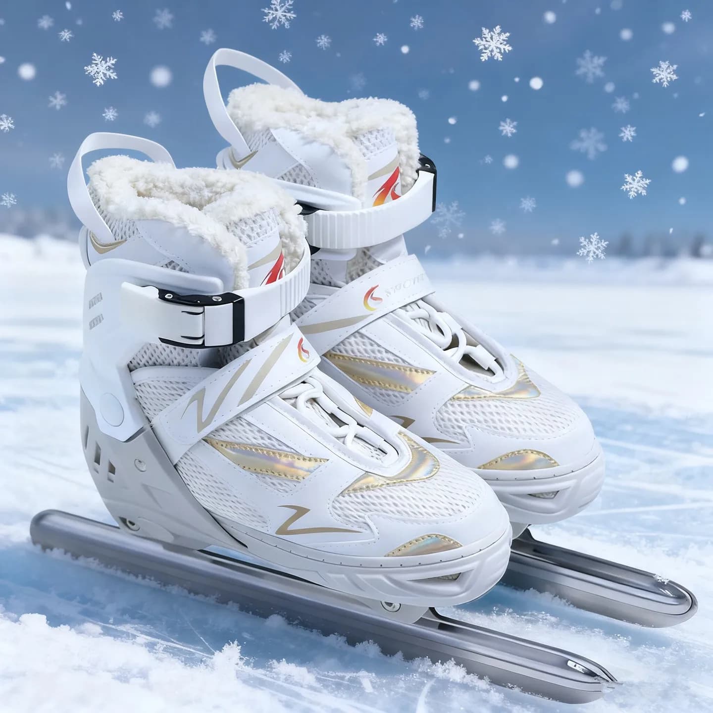 Adjustable Size Speed Ice Skates With Steel Bracket Long Track Speed Ice Skates Professional Ice Hockey Skates For Adult & Kids