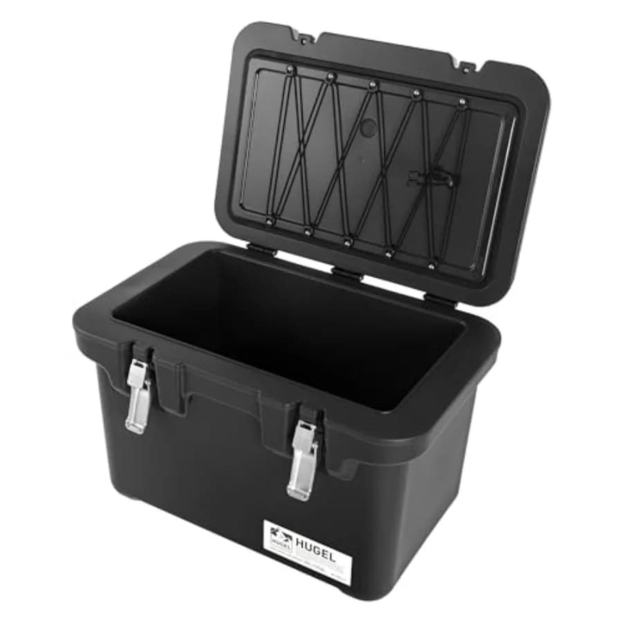 Borsa frigo Hugel 44 QT con fibbie in metallo resistenti, design a tenuta stagna, ghiacciaia rigida durevole con cinghia elastica e maniglie modellate, ideale per il campeggio