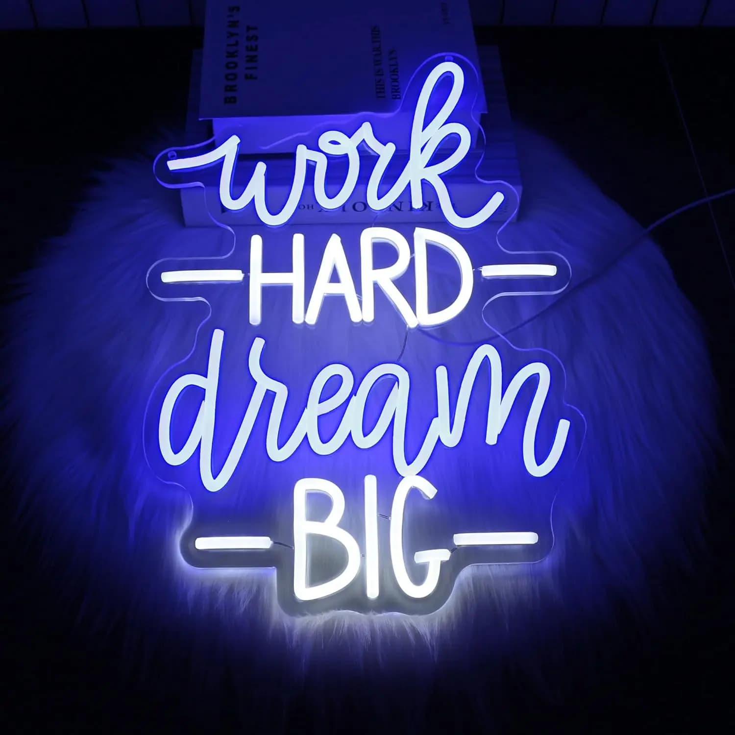 Lavoro Hard Dream Grande insegna al neon USB dimmerabile LED luce al neon per la decorazione della stanza Casa Sala giochi Bar Party Office Decor