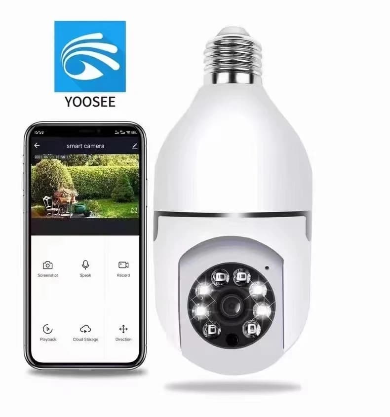 Yoosee/YCC365/Tuya/YiLot/v380/Carecam APP 2MP 1080P E27 Testa della lampada Telecamera IP Dome Visione notturna IR Sicurezza domestica CCTV Baby Monitor