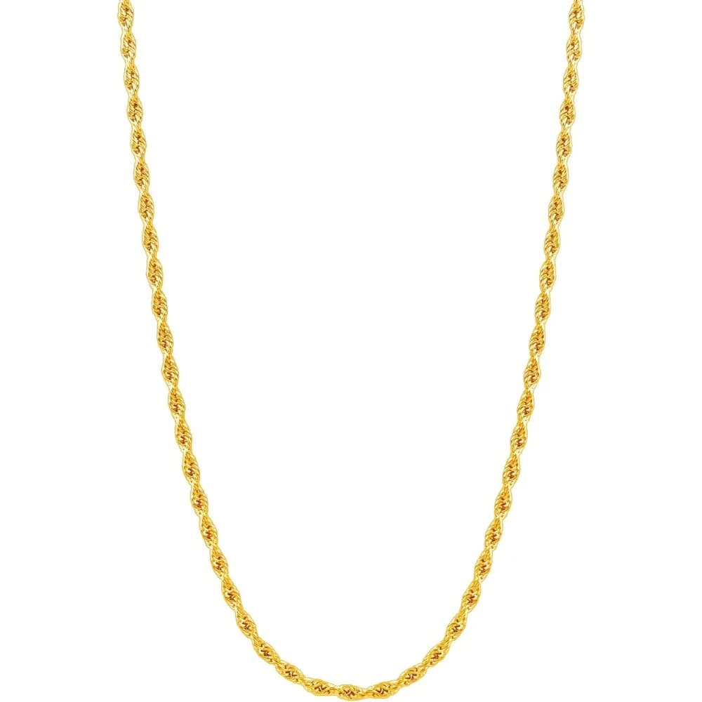 Collana a Catena in Acciaio Inossidabile Argento, Sottile e Intrecciata, 1.3mm-1.5mm, per Donna