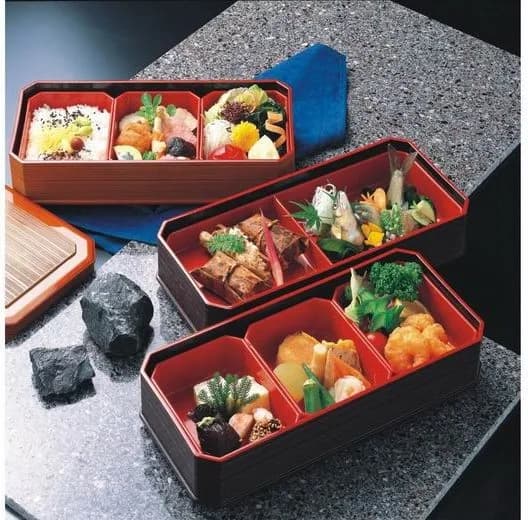 Contenitore per Sushi con Coperchio e Scomparti Multipli, Stile Giapponese, per Pranzo e Preparazione Pasti, in Plastica
