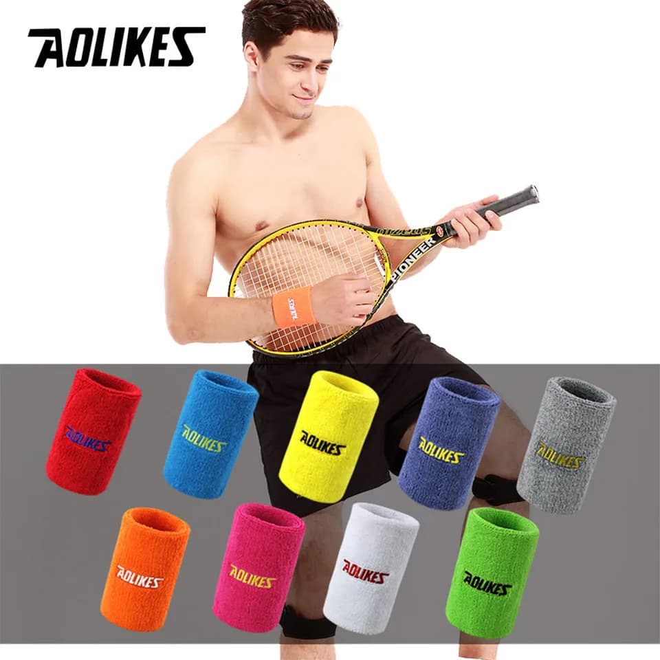 AOLIKES 1PCS Gym Dust Protection Bearing Weights Support for Polso Sport Pole Brace Tennis Badminton Basket Fasce Guard