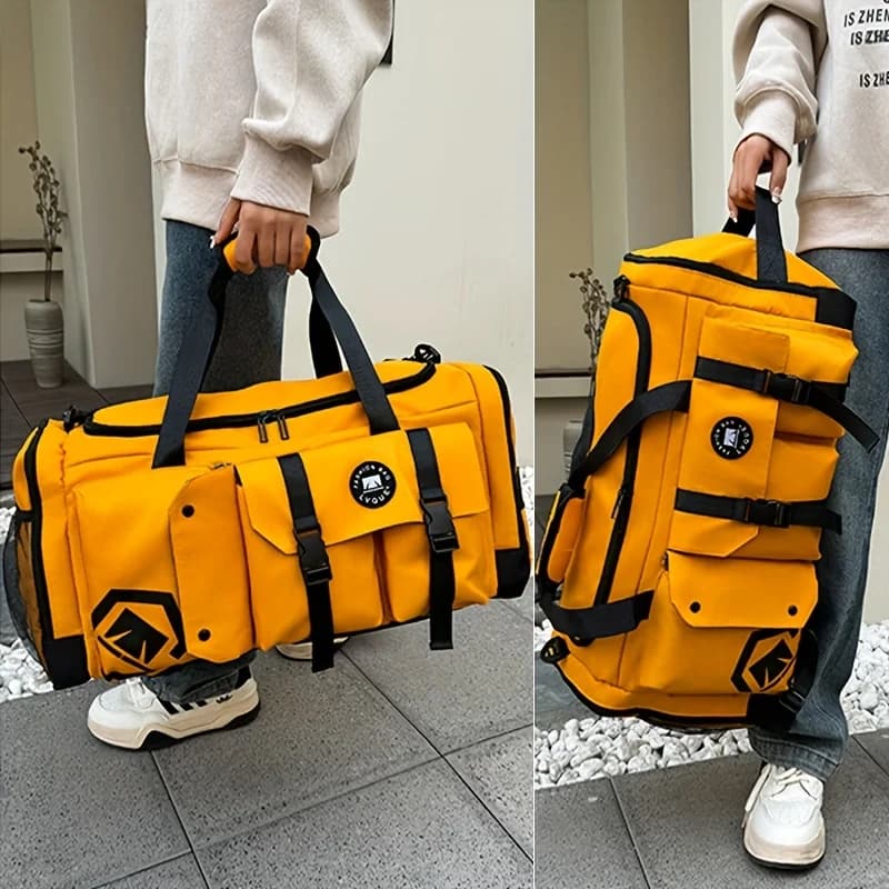Borsa sportiva impermeabile con scomparto per scarpe e divisori per oggetti bagnati e asciutti, ideale per i viaggi