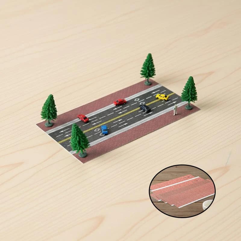 Pavimento Realistico in ABS Effetto Mattoni per Modellismo Fai-da-Te, Micro Paesaggi e Scene in Miniatura per Ferrovie e Modellini