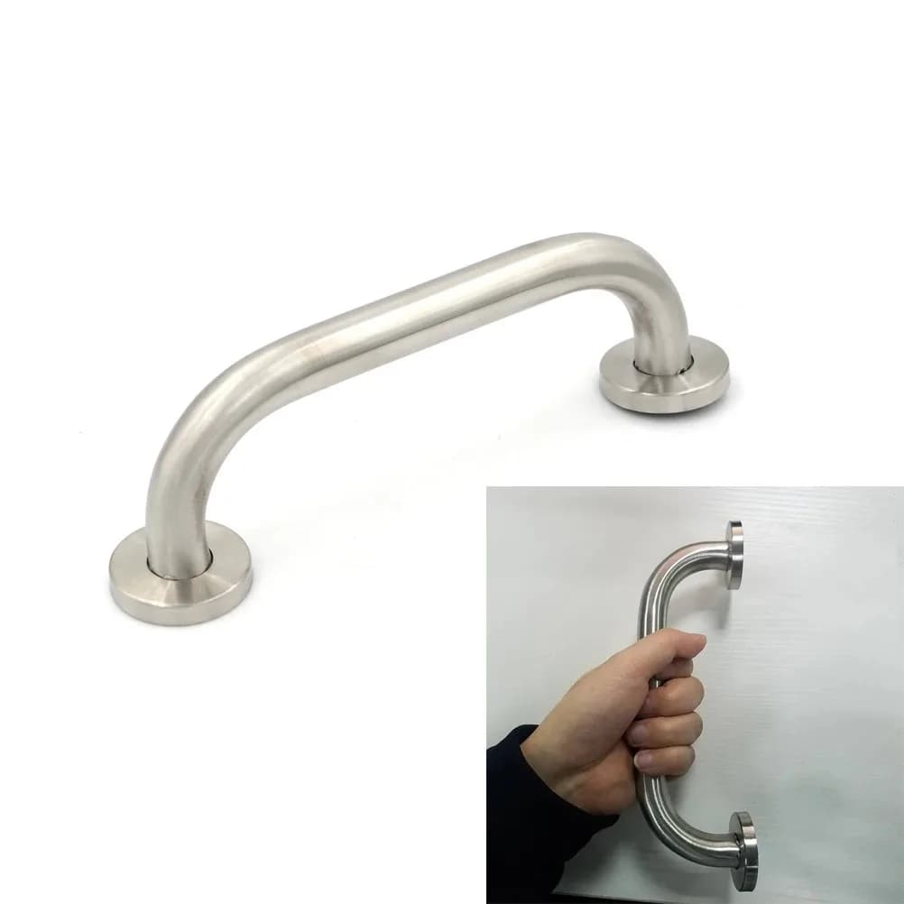 1PC in acciaio inox bagno di sicurezza WC maniglia di supporto doccia vasca impugnatura ferroviario ausilio per disabilità maniglia barra di sostegno maniglia portasciugamani